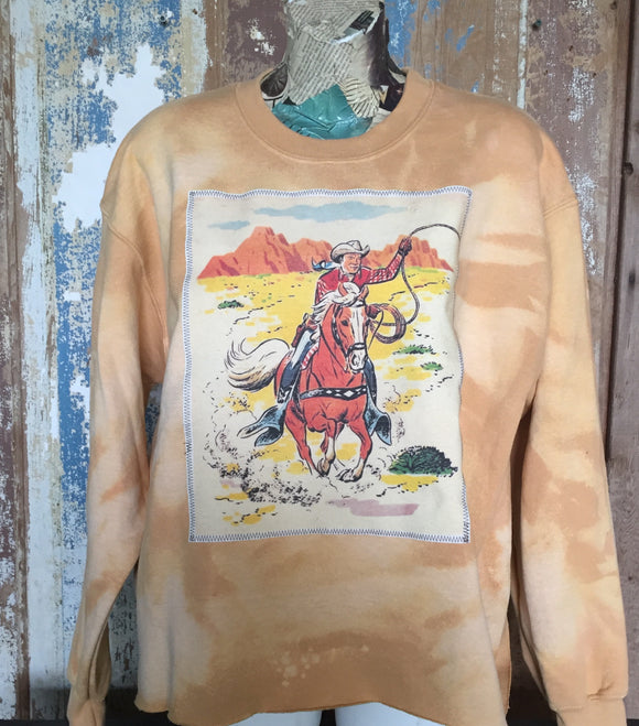 Roy distressed cropped sweatshirt